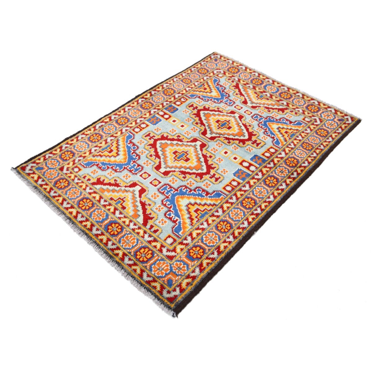 Revival 3x5 Handmade Double Knotted Washable Wool Rug - Colorful