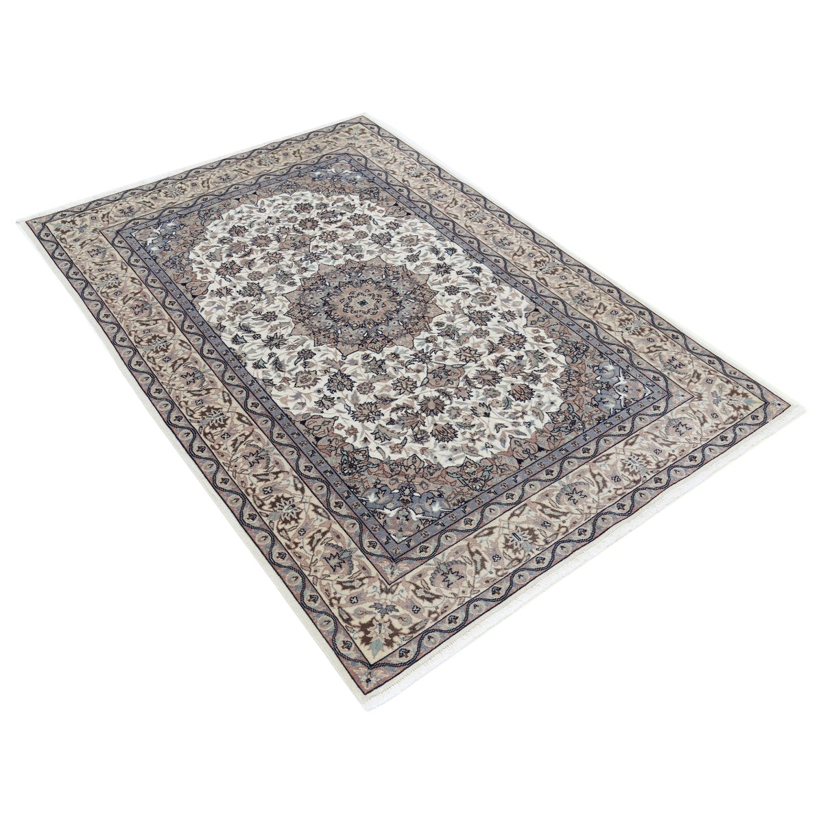 Heritage 4x6 Handmade Double Knotted Washable Wool Rug - Colorful