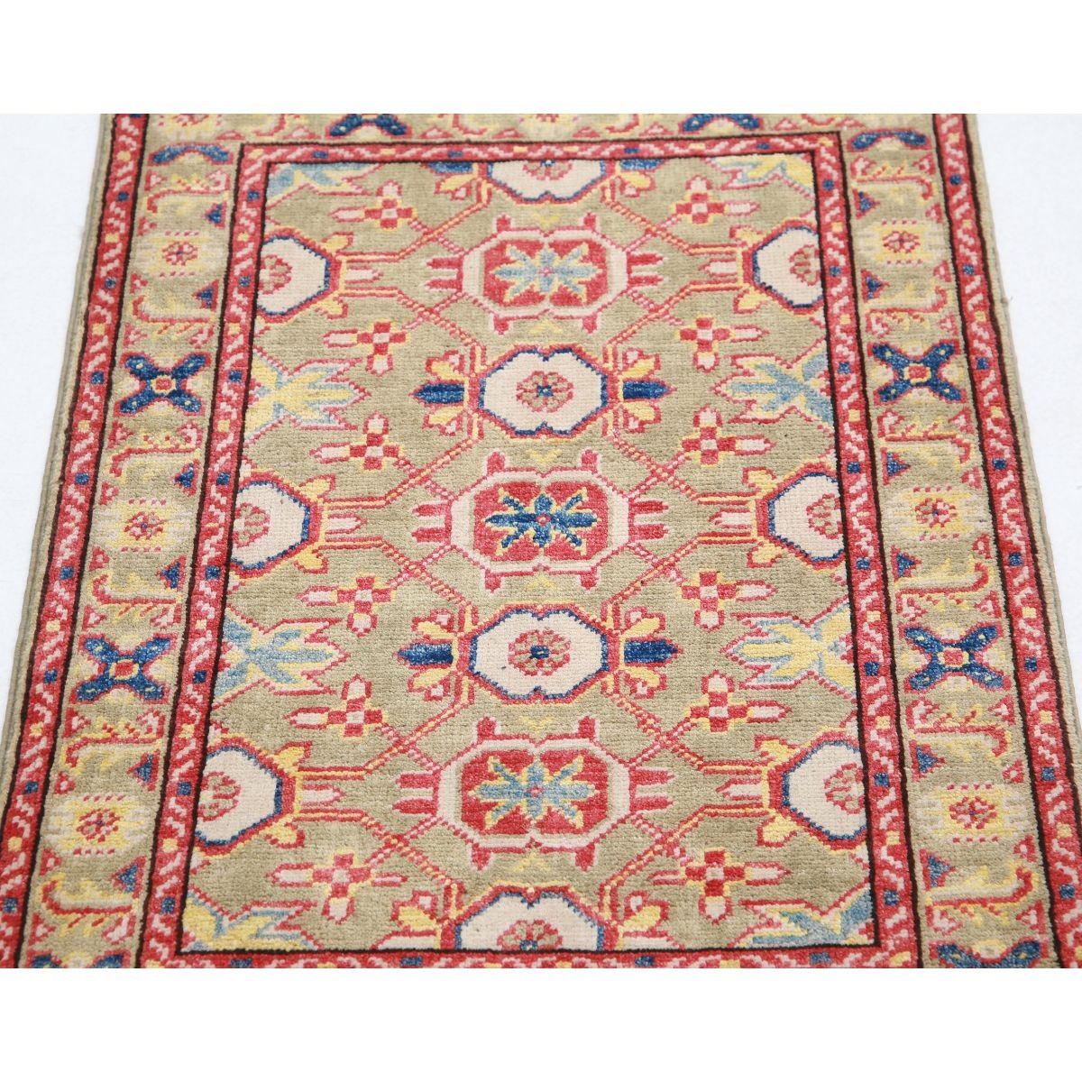 Revival 2x3 Handmade Double Knotted Washable Wool Rug - Colorful