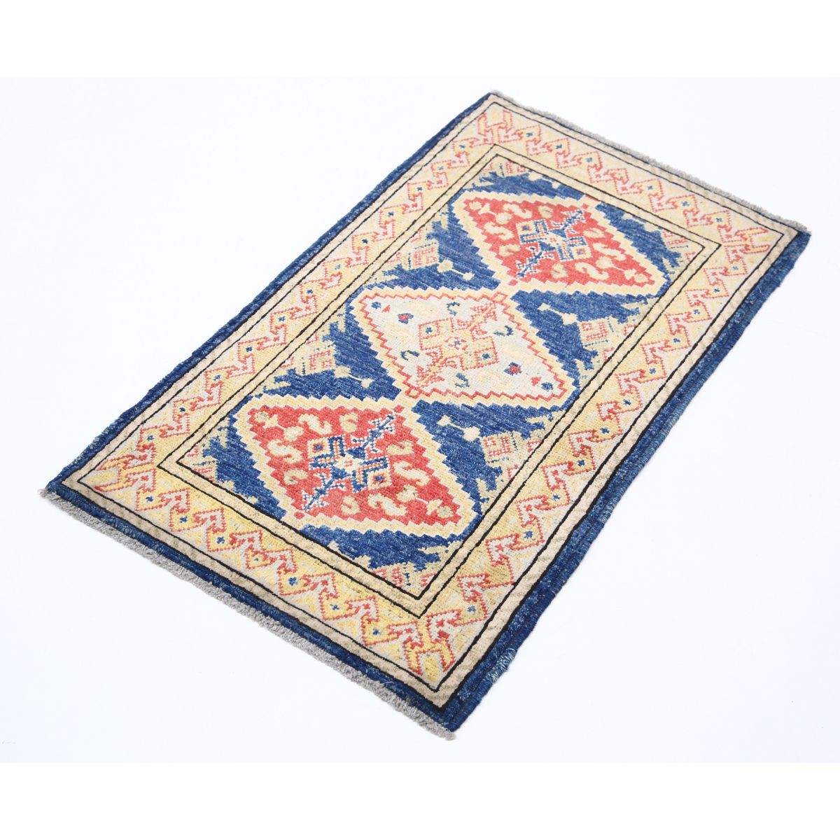 Revival 2x3 Handmade Double Knotted Washable Wool Rug - Colorful