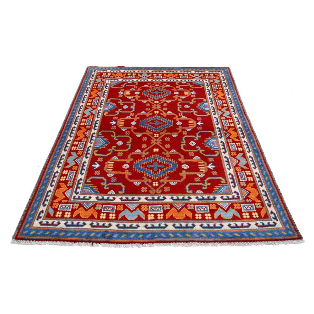 Revival 5x7 Handmade Double Knotted Washable Wool Rug - Colorful