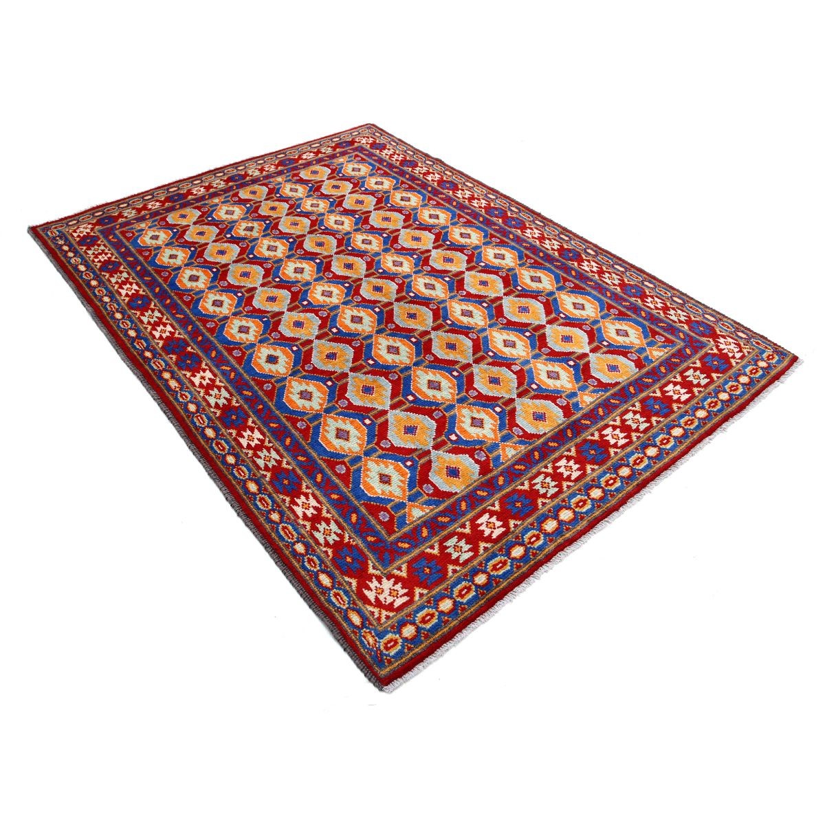 Revival 6x8 Handmade Double Knotted Washable Wool Rug - Colorful