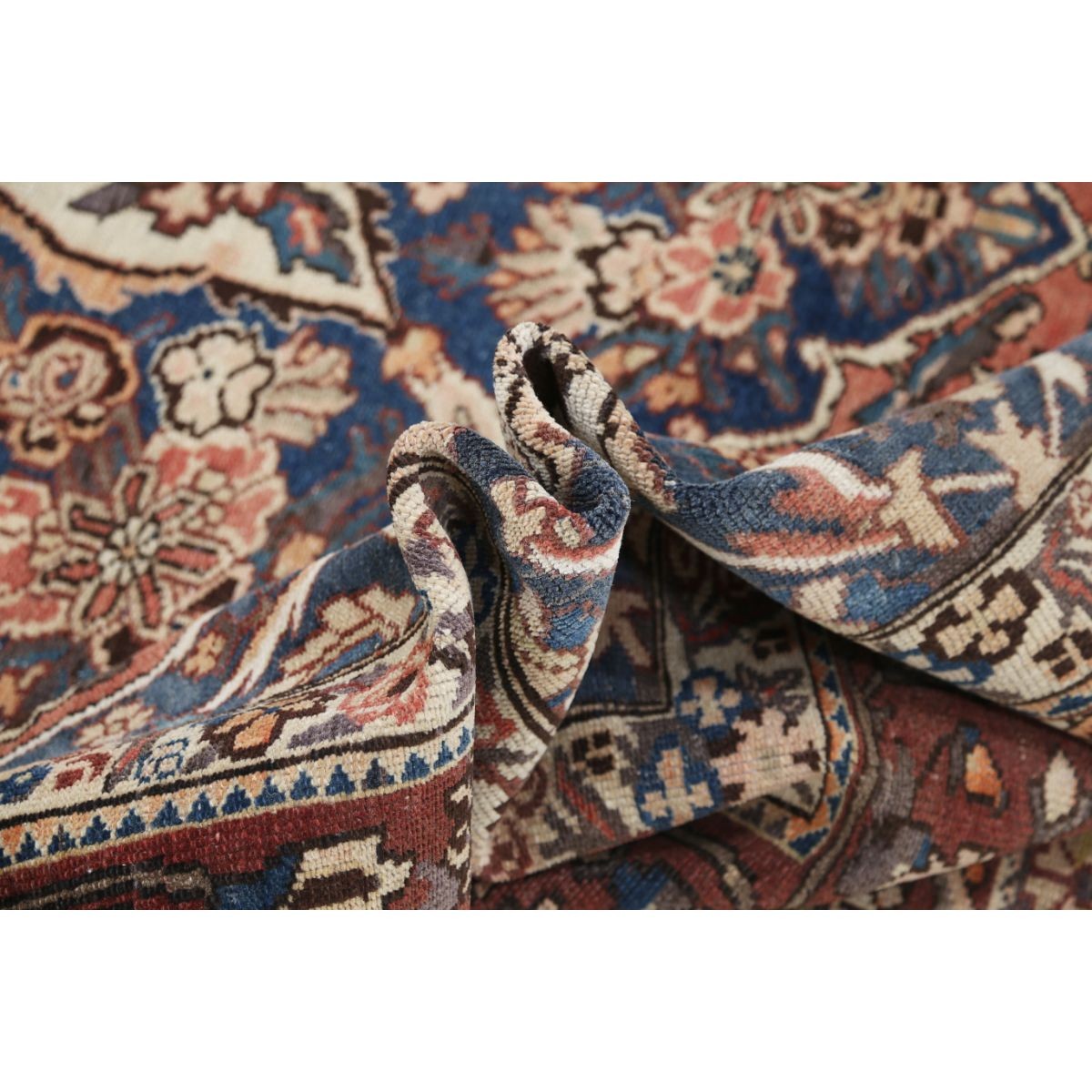 Vintage 10x14 Handmade Double Knotted Washable Wool Rug - Soft Hues