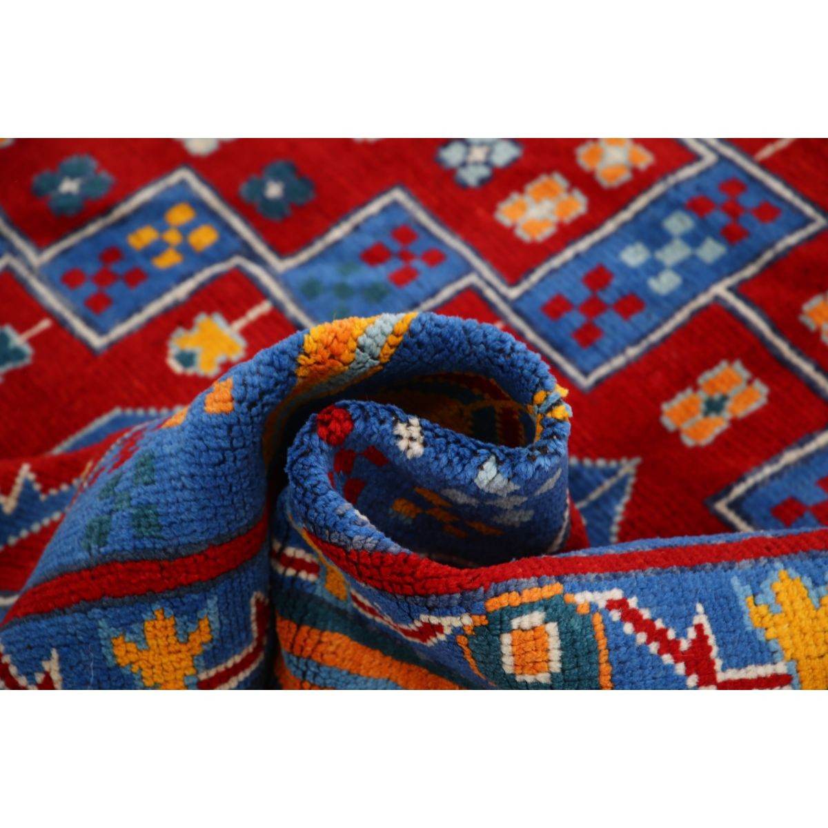 Revival 6x8 Handmade Double Knotted Washable Wool Rug - Colorful