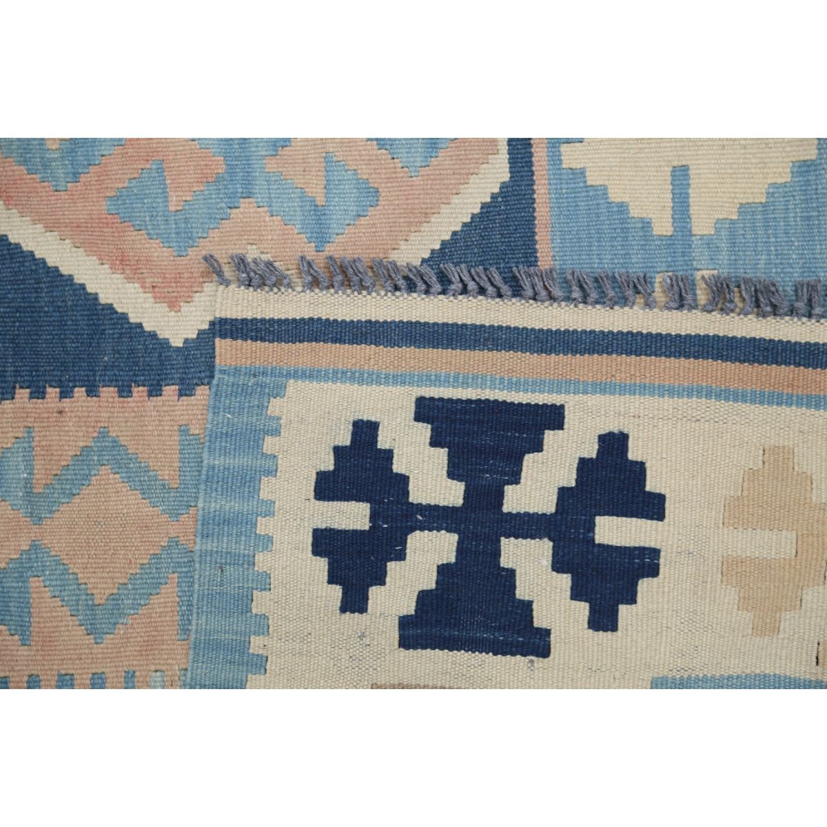Kafkaas 5x7 Hand Woven Washable Wool Rug - Soft Hues