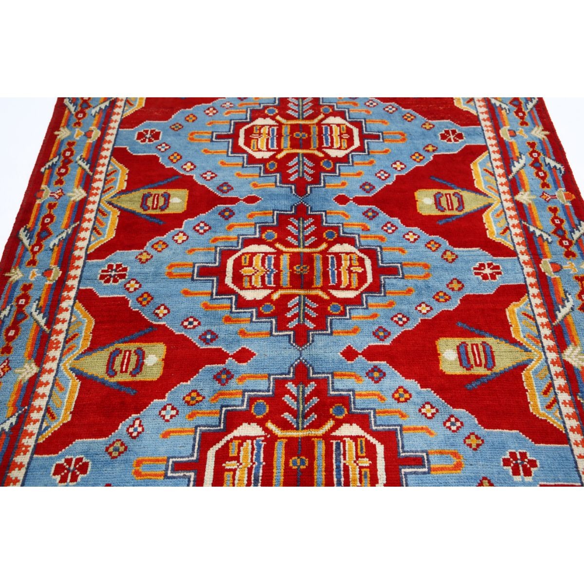 Revival 5x7 Handmade Double Knotted Washable Wool Rug - Colorful