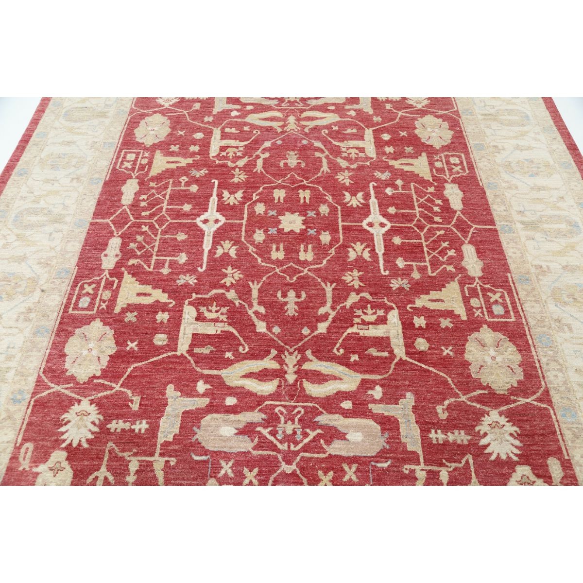 Ziegler 8x9 Handmade Double Knotted Washable Wool Rug - Colorful
