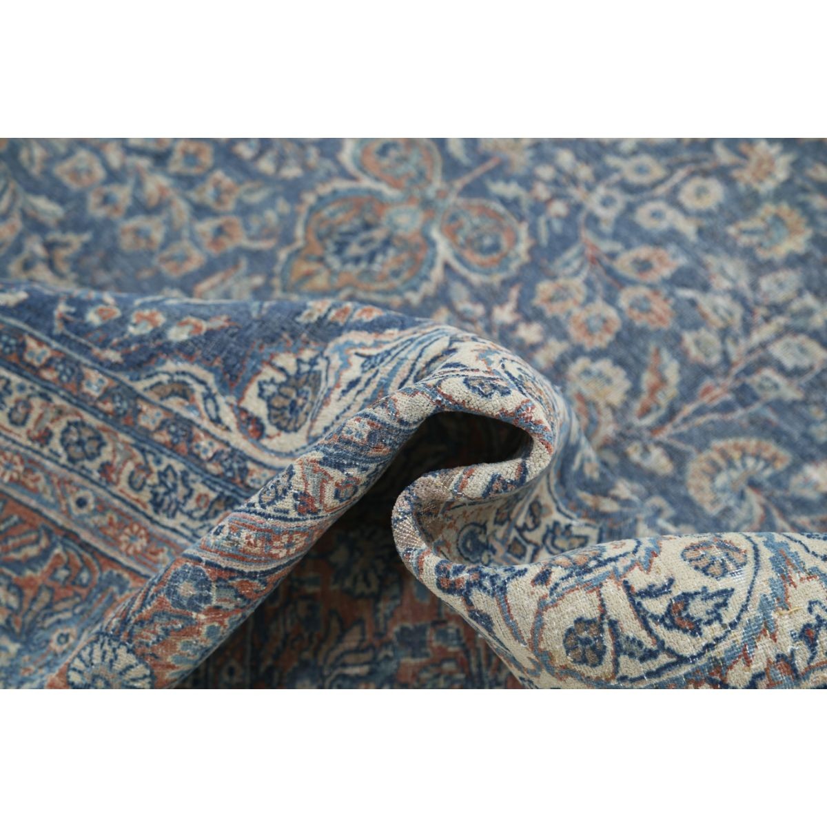 Vintage 9x11 Handmade Double Knotted Washable Wool Rug - Soft Hues