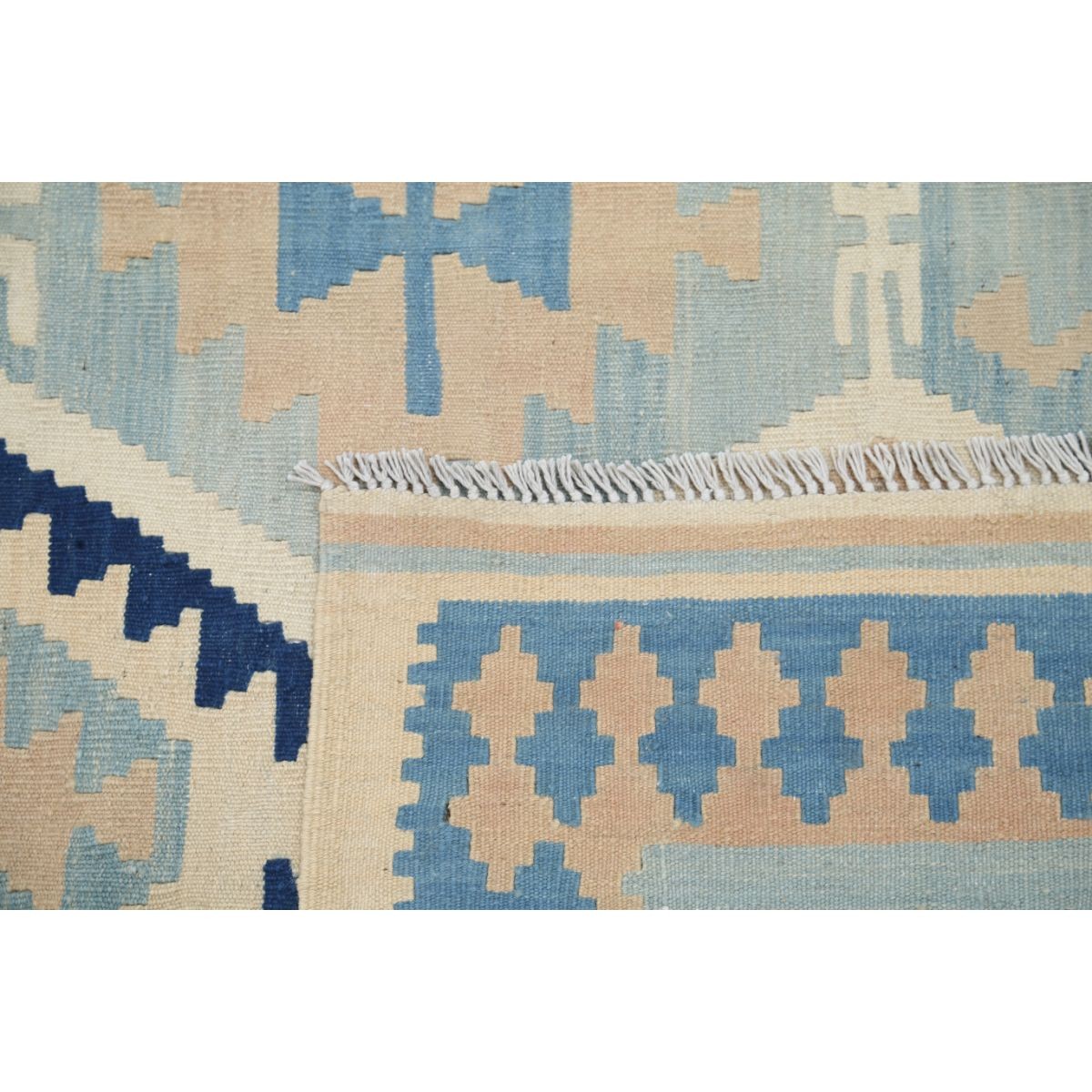 Kafkaas 5x7 Hand Woven Washable Wool Rug - Soft Hues
