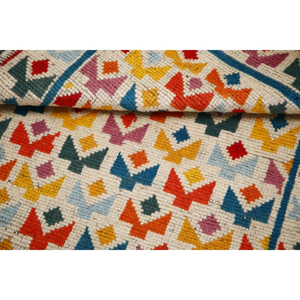Revival 3x4 Handmade Double Knotted Washable Wool Rug - Colorful