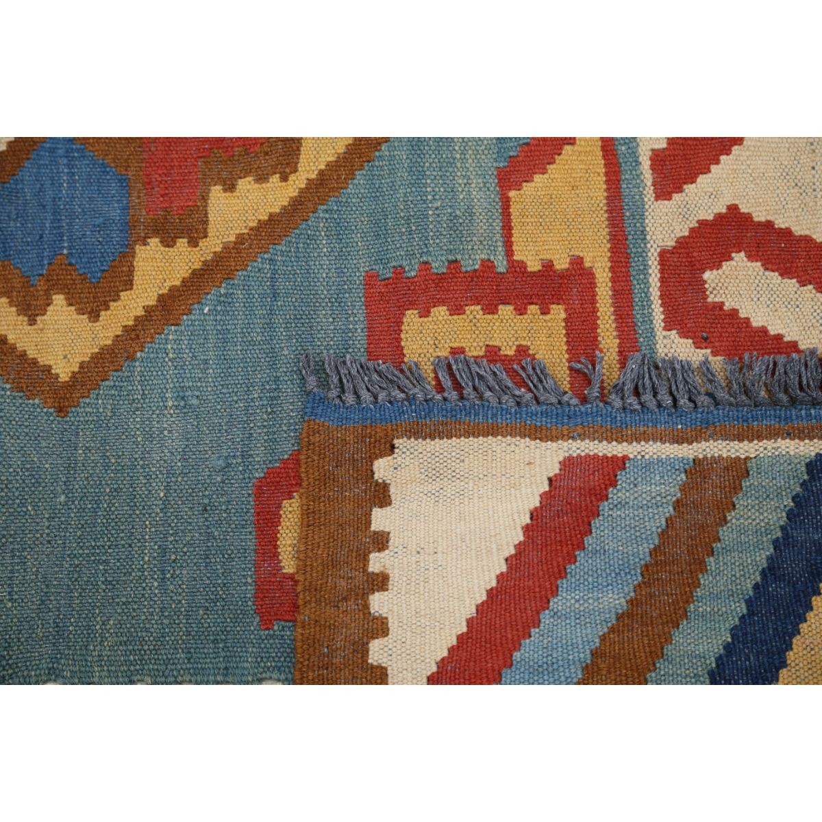 Kafkaas 5x7 Hand Woven Washable Wool Rug - Colorful