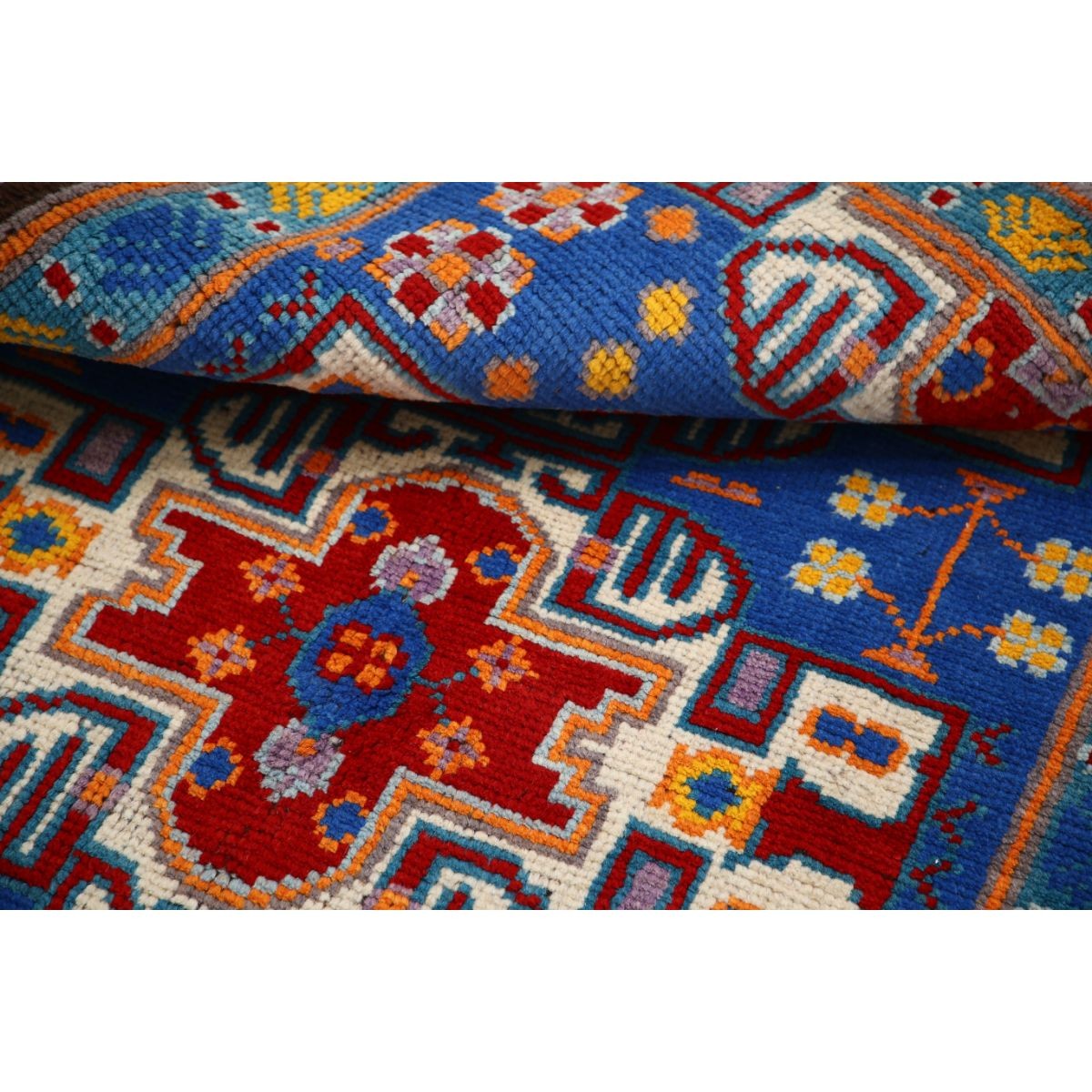 Revival 3x4 Handmade Double Knotted Washable Wool Rug - Colorful