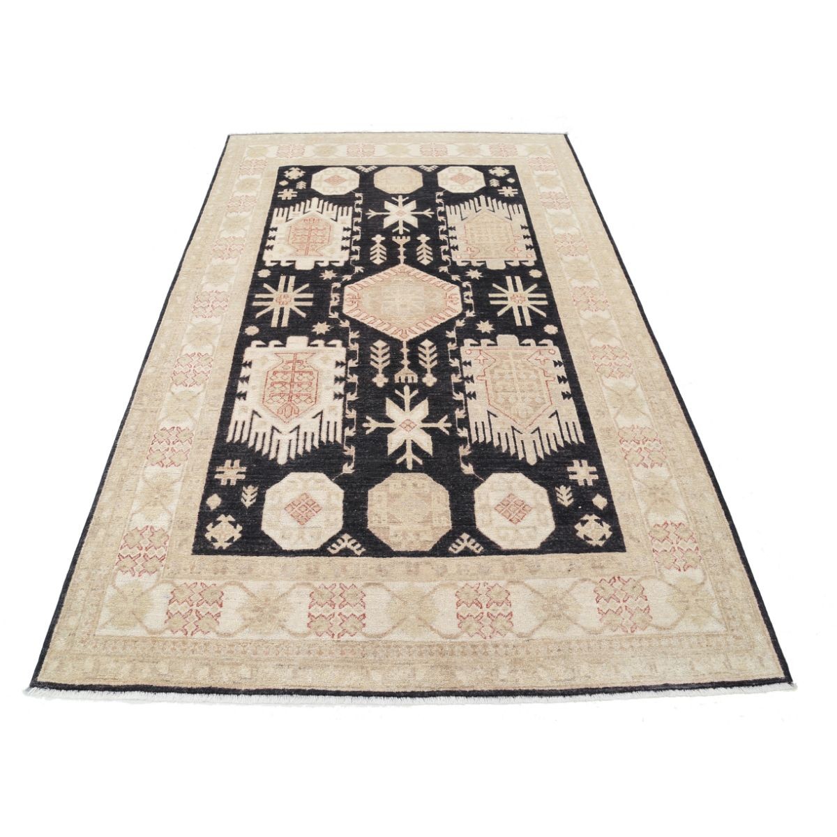 Ziegler 5x8 Handmade Double Knotted Washable Wool Rug - Colorful