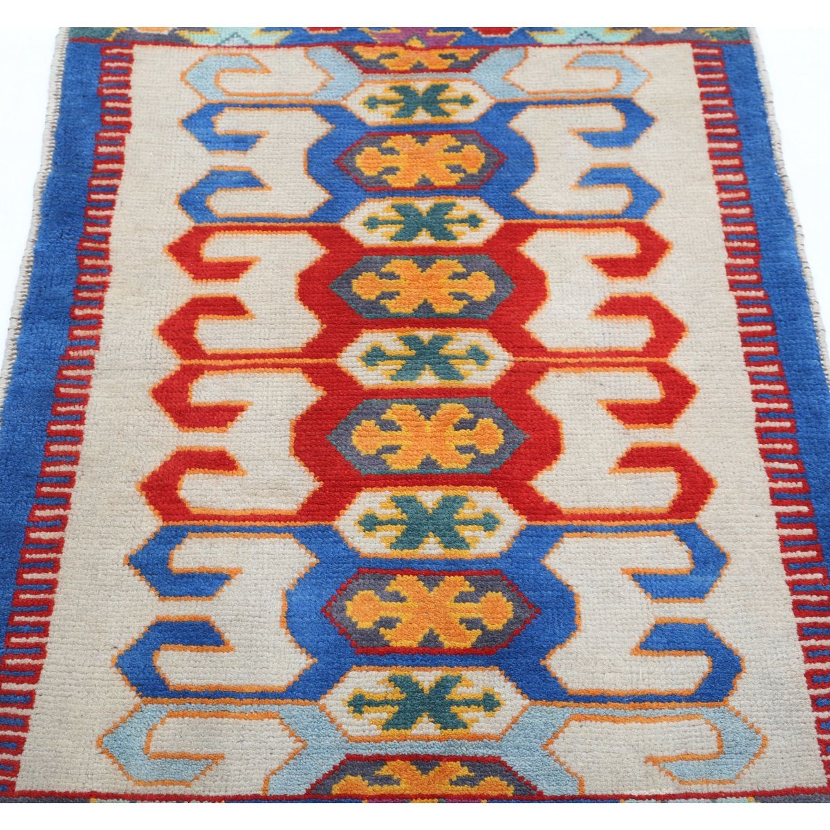 Revival 3x4 Handmade Double Knotted Washable Wool Rug - Colorful