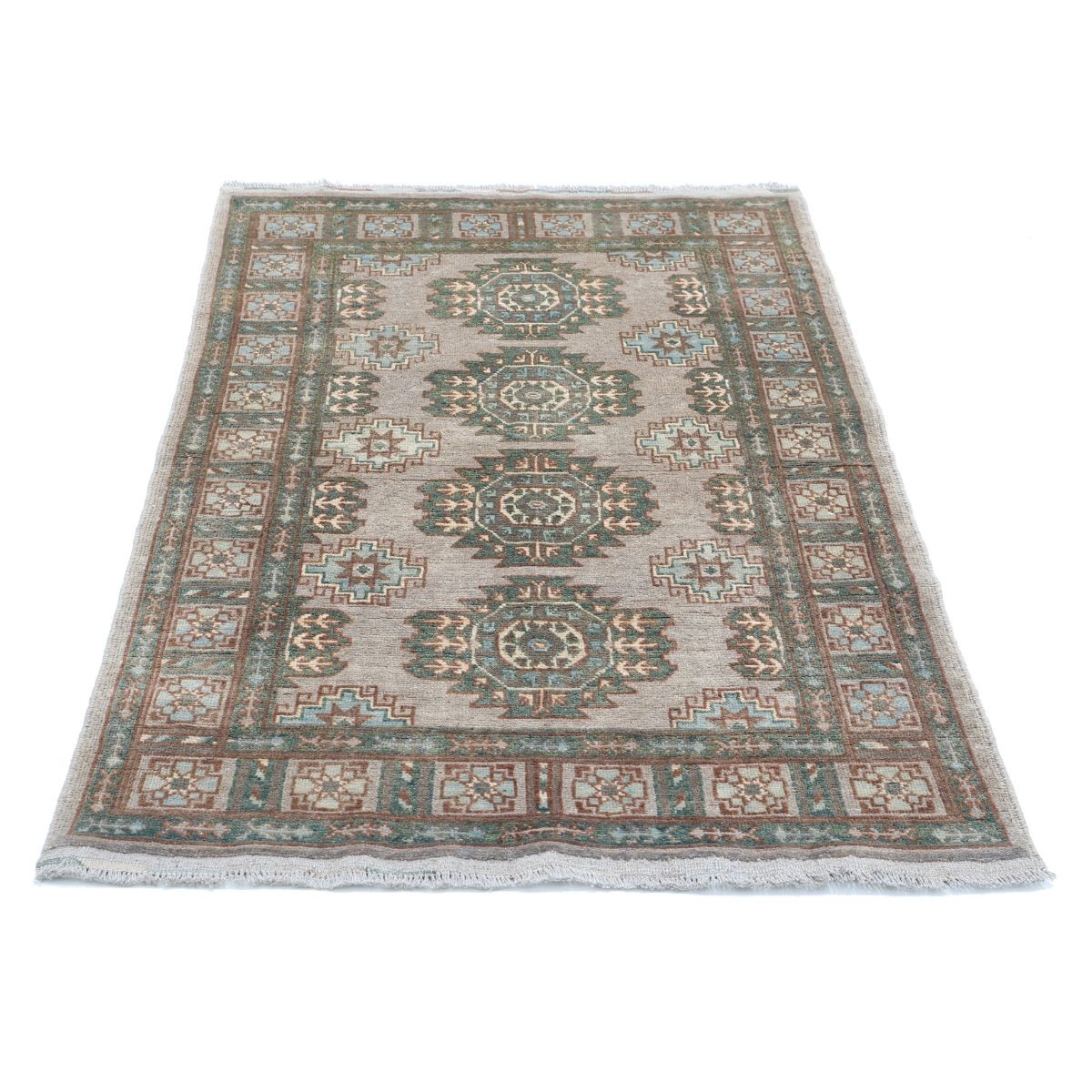 Revival 3x5 Handmade Double Knotted Washable Wool Rug - Colorful