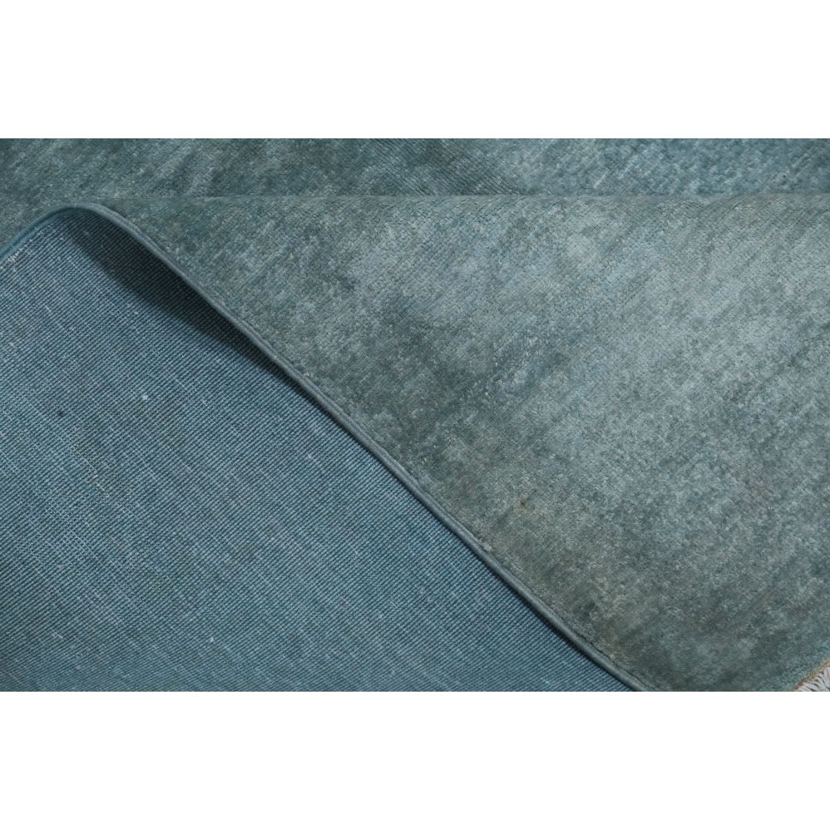 Fine 5x7 Handmade Double Knotted Washable Wool Rug - Monochormatic