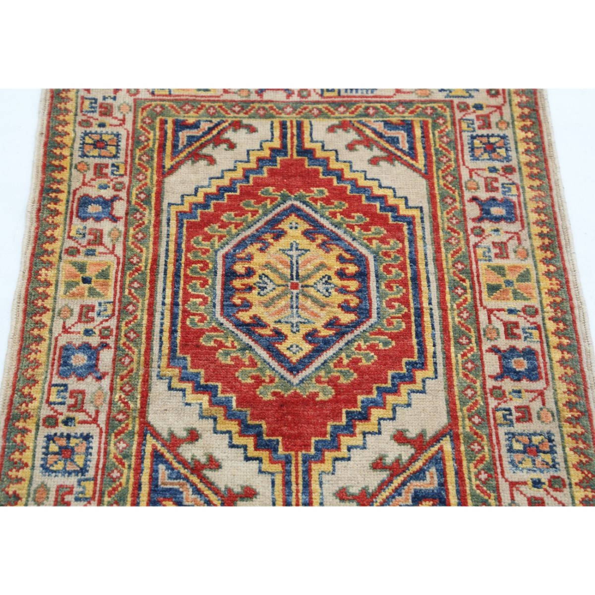 Revival 2x3 Handmade Double Knotted Washable Wool Rug - Colorful