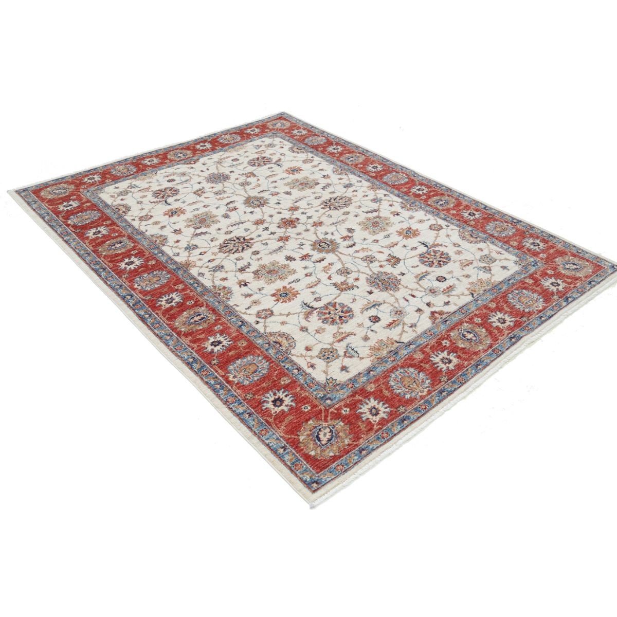 Ziegler 6x7 Handmade Double Knotted Washable Wool Rug - Colorful
