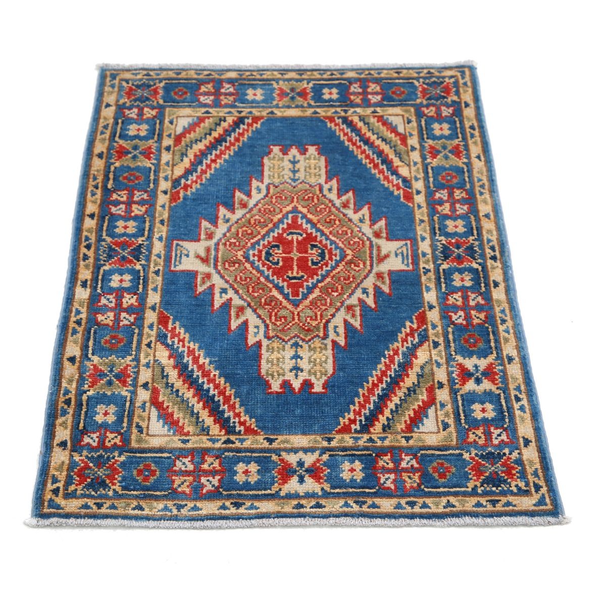 Revival 2x3 Handmade Double Knotted Washable Wool Rug - Colorful