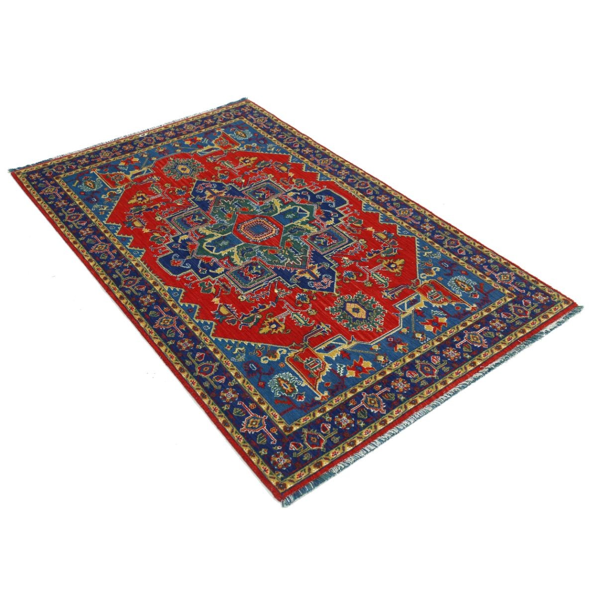 Gulshan 4x6 Machine-Made Washable Wool Rug - Colorful