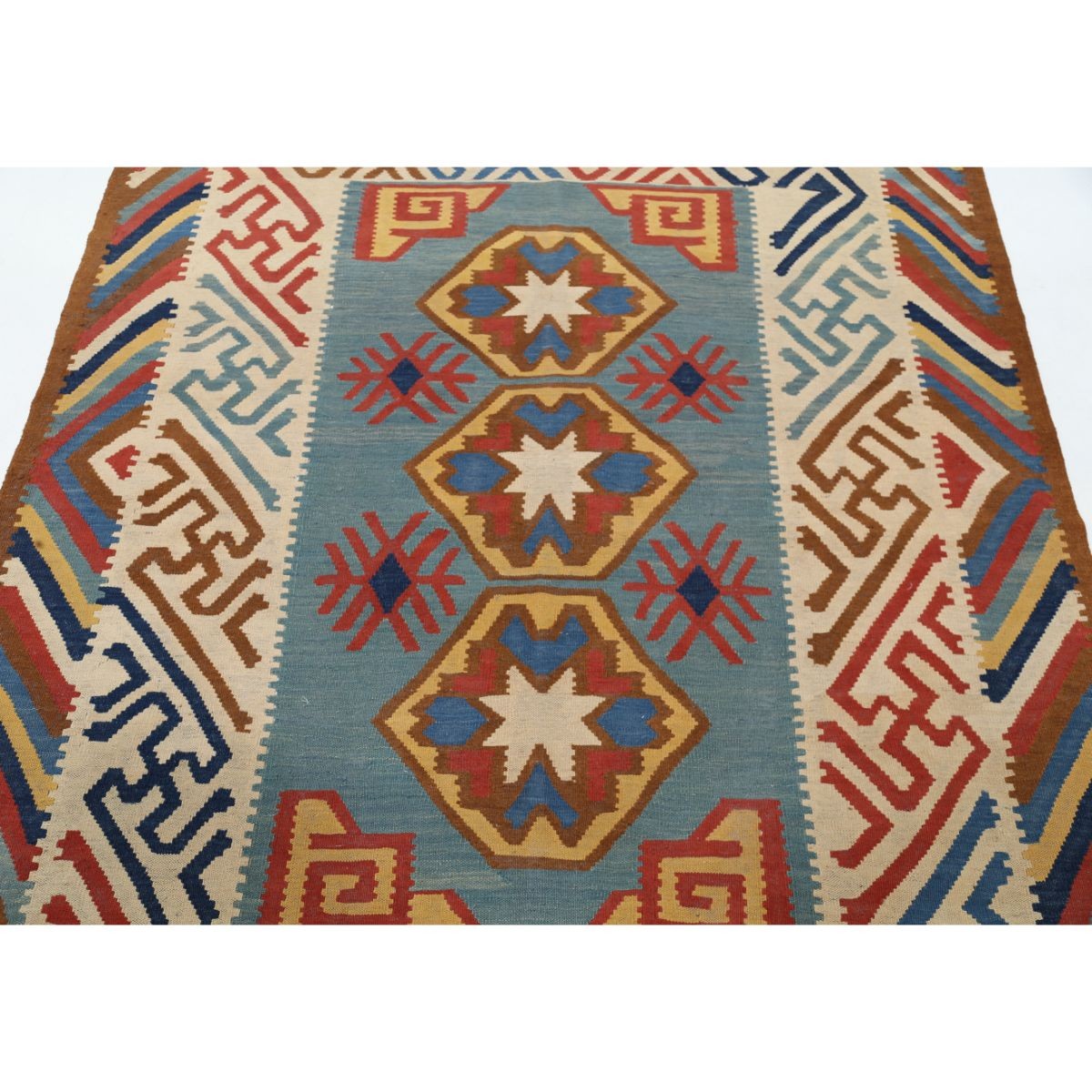 Kafkaas 5x7 Hand Woven Washable Wool Rug - Colorful
