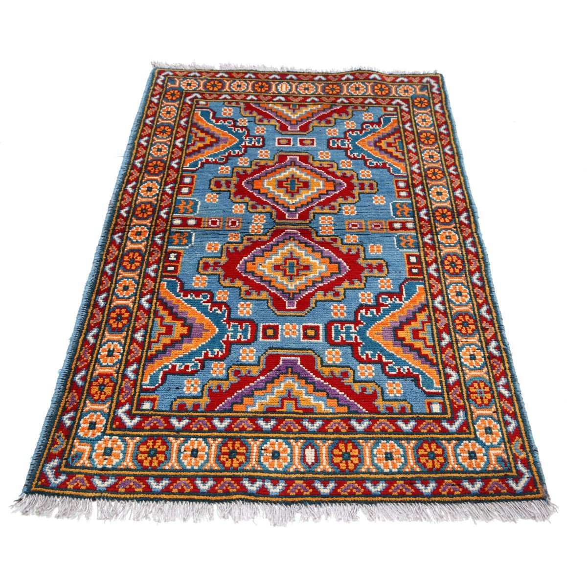 Revival 3x5 Handmade Double Knotted Washable Wool Rug - Colorful