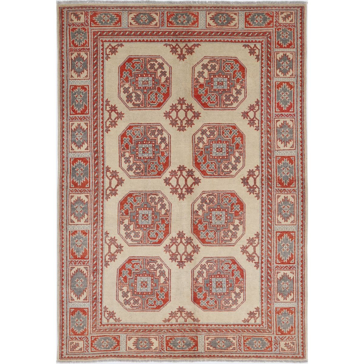 Revival 5x7 Handmade Double Knotted Washable Wool Rug - Colorful