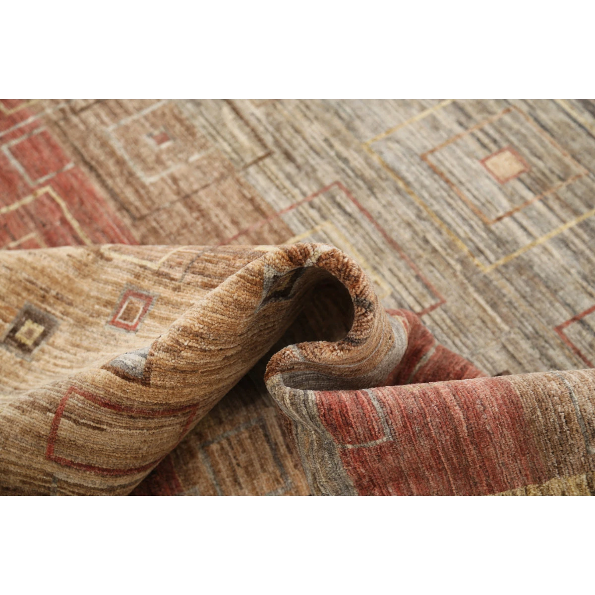 Modcar 7x10 Handmade Double Knotted Washable Wool Rug - Colorful