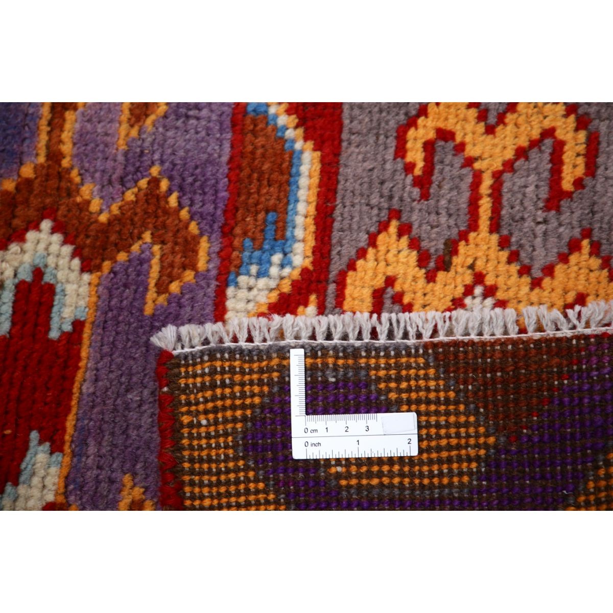 Revival 3x4 Handmade Double Knotted Washable Wool Rug - Colorful