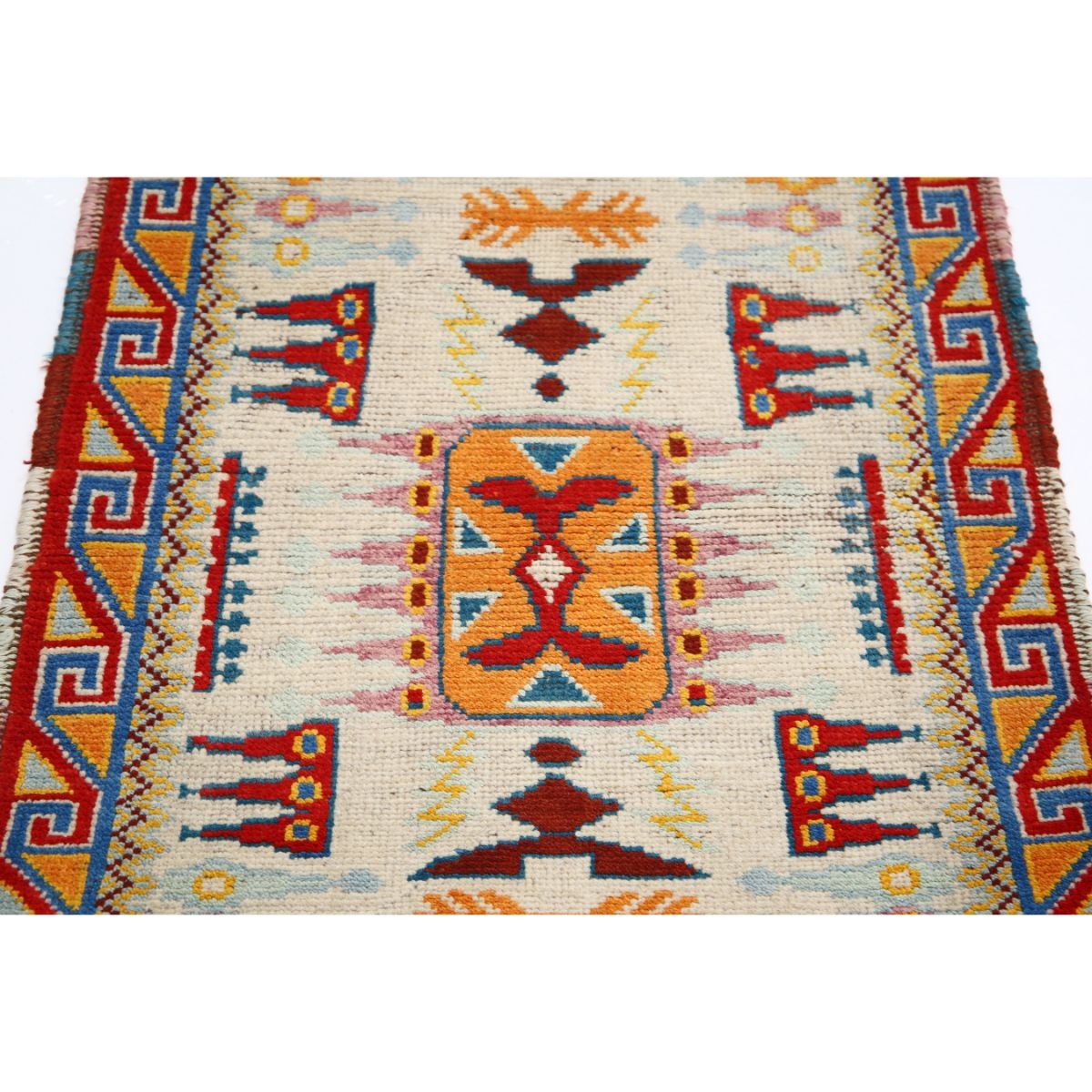 Revival 3x4 Handmade Double Knotted Washable Wool Rug - Colorful