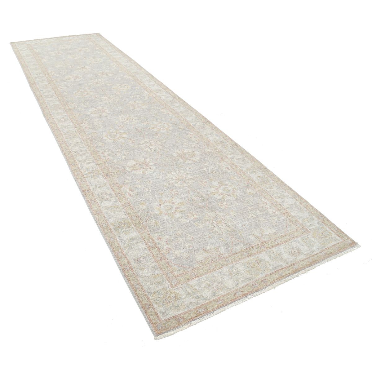 Serenity 4x14 Handmade Double Knotted Washable Wool Runner - Soft Hues