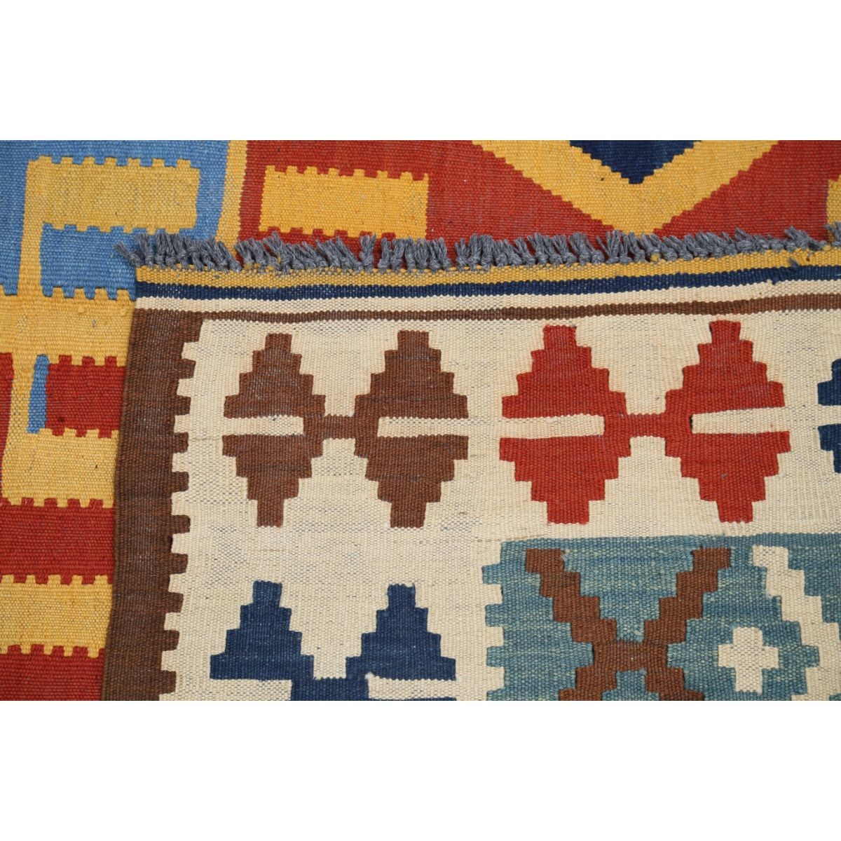 Kafkaas 5x7 Hand Woven Washable Wool Rug - Colorful