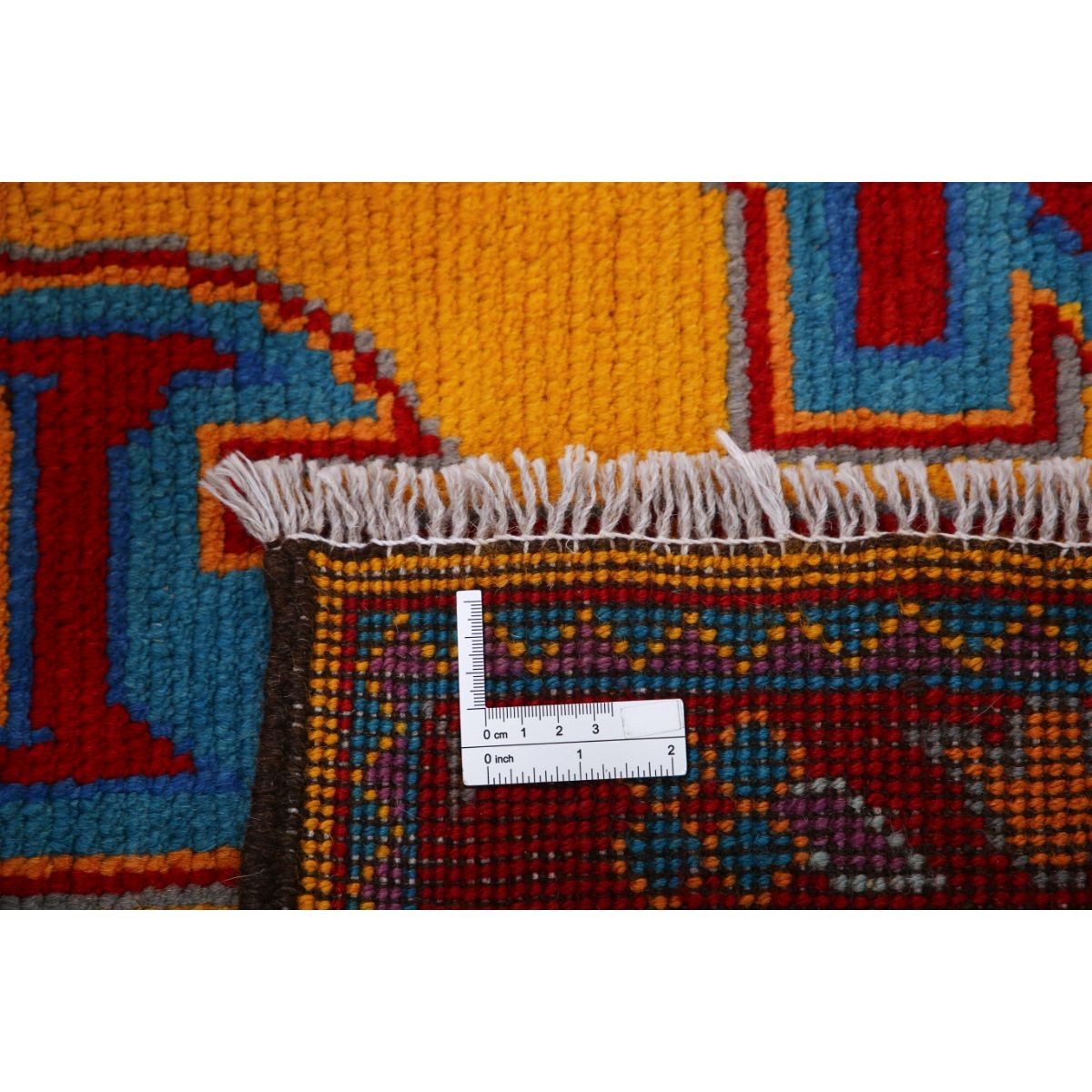 Revival 6x8 Handmade Double Knotted Washable Wool Rug - Colorful