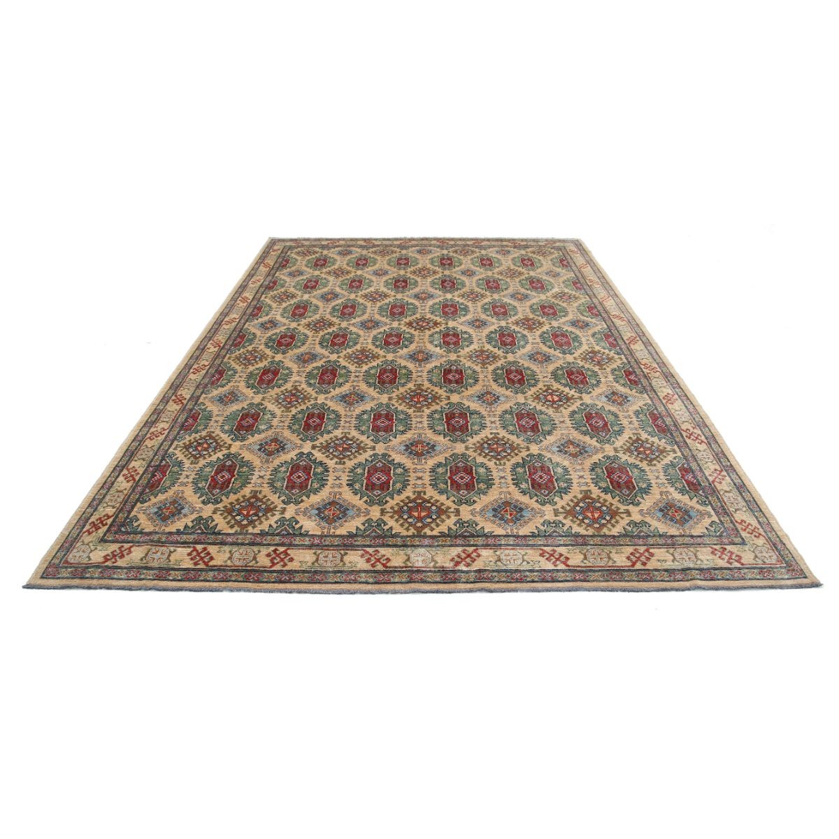 Revival 8x12 Handmade Double Knotted Washable Wool Rug - Colorful