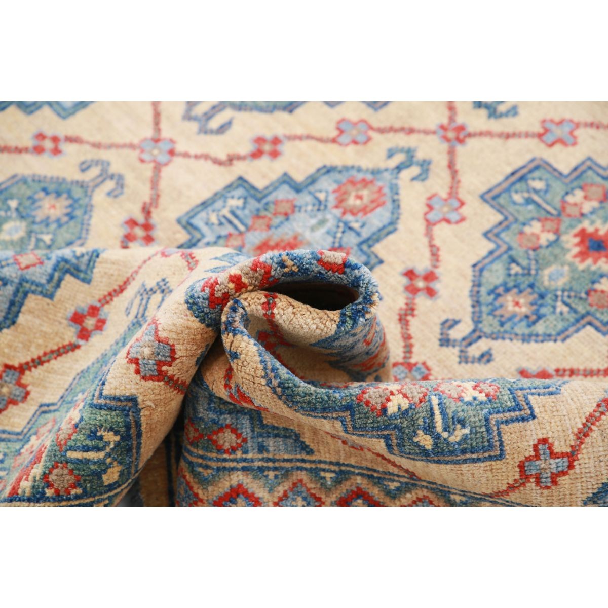 Revival 6x9 Handmade Double Knotted Washable Wool Rug - Colorful