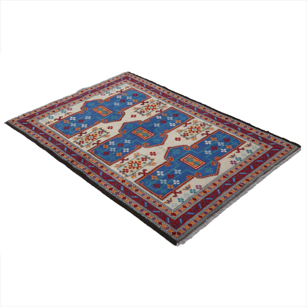 Revival 3x5 Handmade Double Knotted Washable Wool Rug - Colorful