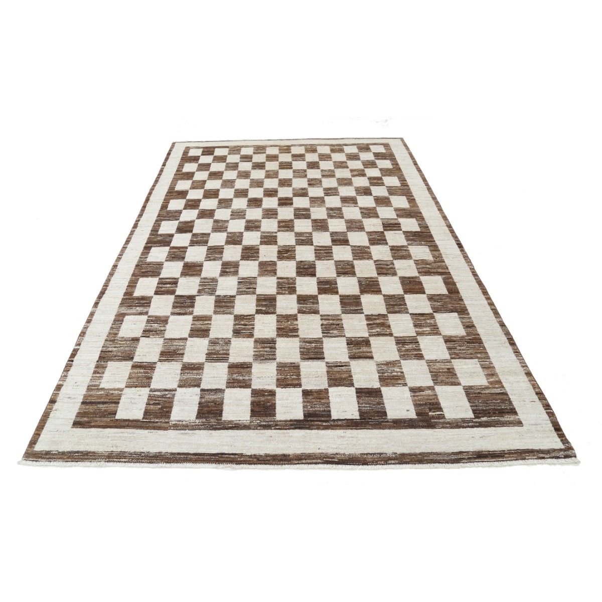 Modcar 6x9 Handmade Double Knotted Washable Wool Rug - Colorful