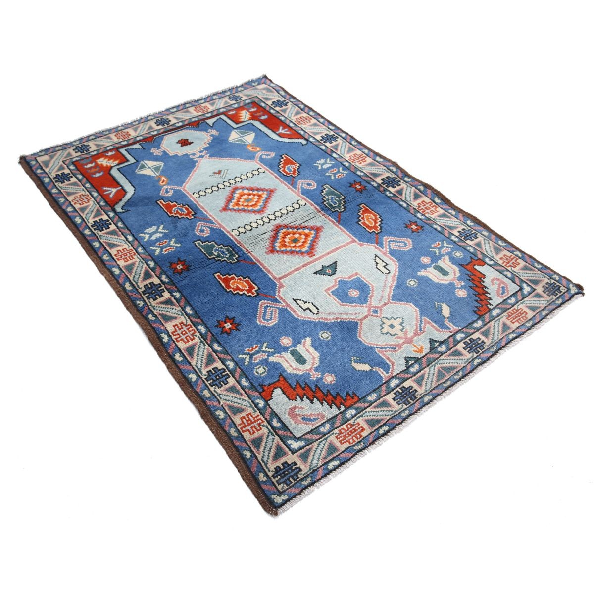 Revival 4x6 Handmade Double Knotted Washable Wool Rug - Colorful