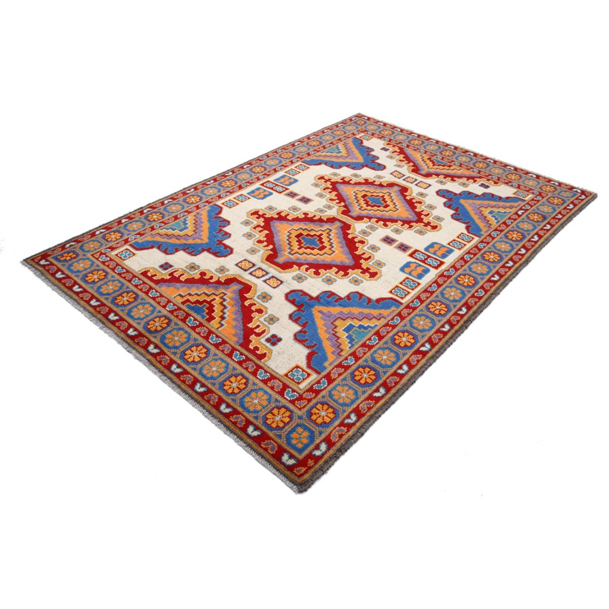 Revival 5x8 Handmade Double Knotted Washable Wool Rug - Colorful