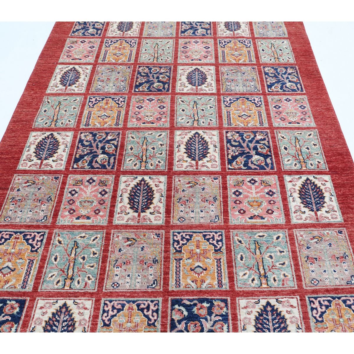 Bakhtiari 6x8 Handmade Double Knotted Washable Wool Rug - Colorful