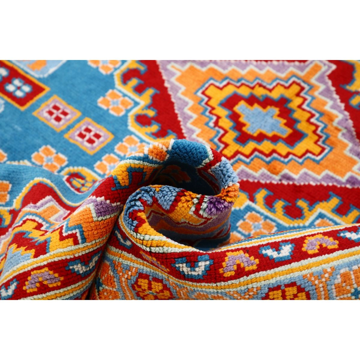 Revival 5x7 Handmade Double Knotted Washable Wool Rug - Colorful