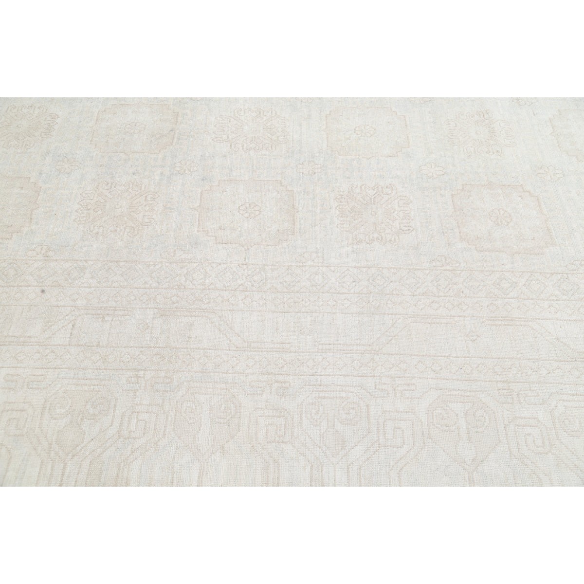Khotan 18x25 Handmade Double Knotted Washable Wool Rug - Soft Hues