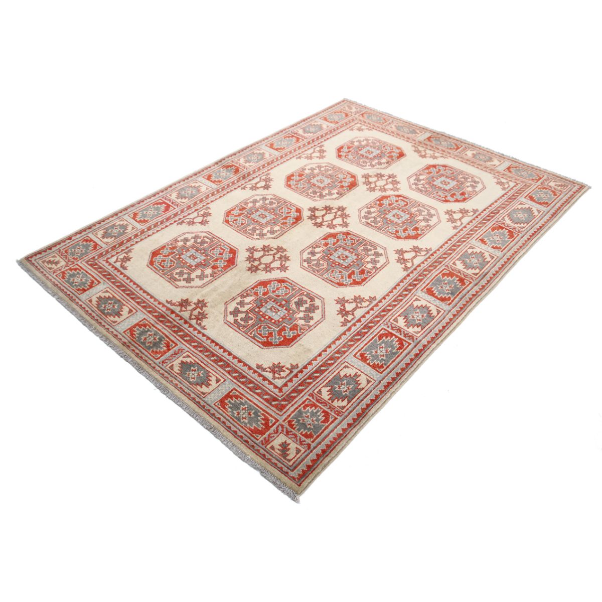 Revival 5x7 Handmade Double Knotted Washable Wool Rug - Colorful