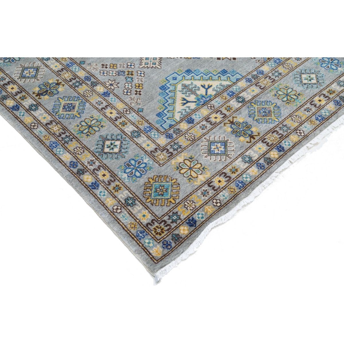 Kazak 8x9 Machine-Made Washable Wool Rug - Colorful
