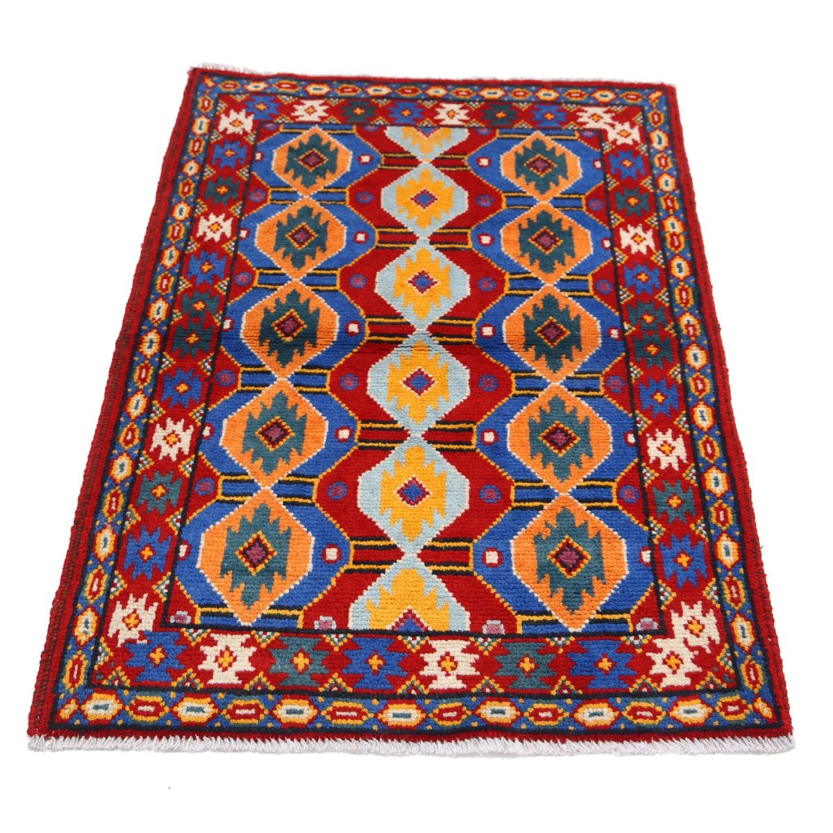 Revival 3x5 Handmade Double Knotted Washable Wool Rug - Colorful