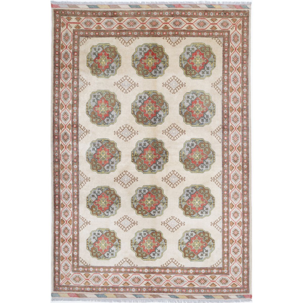 Revival 6x9 Handmade Double Knotted Washable Wool Rug - Colorful