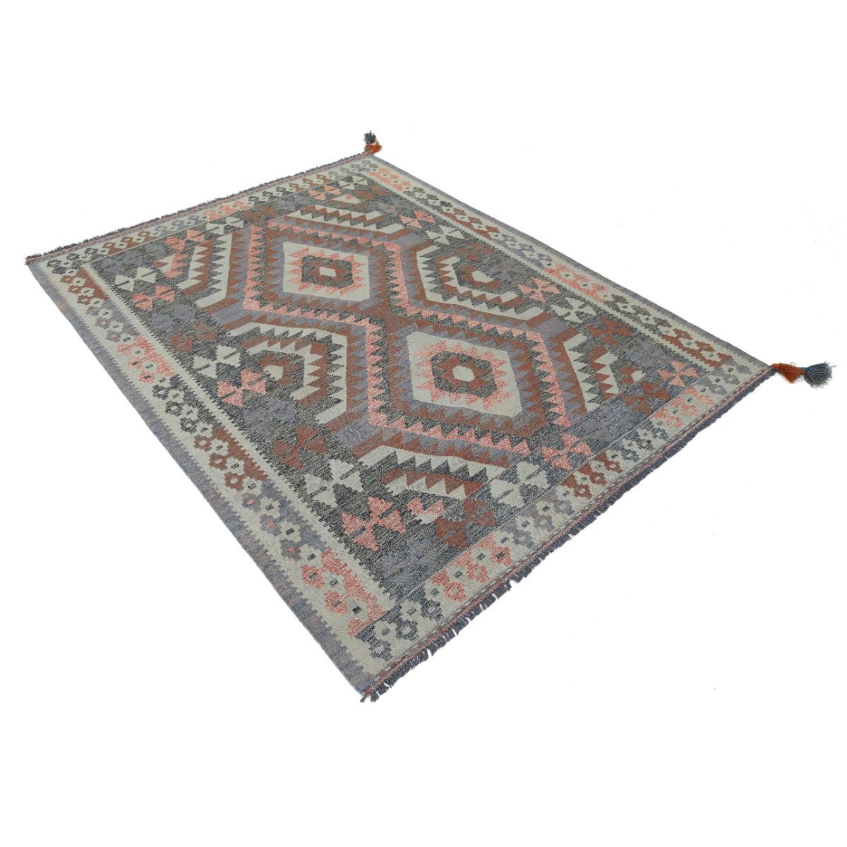 Kafkaas 5x7 Hand Woven Washable Wool Rug - Colorful