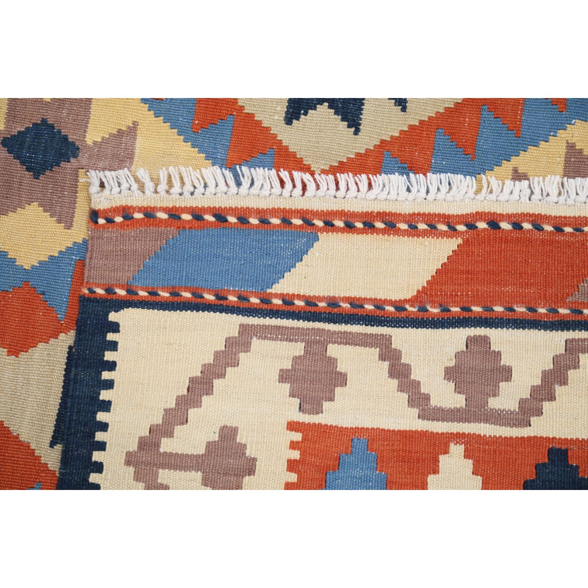 Kafkaas 5x7 Hand Woven Washable Wool Rug - Colorful