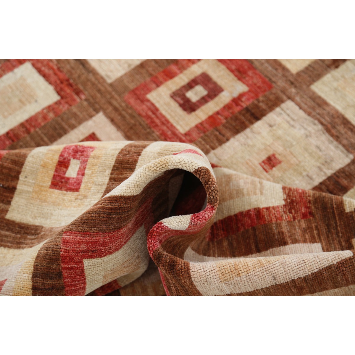 Modcar 5x7 Handmade Double Knotted Washable Wool Rug - Colorful