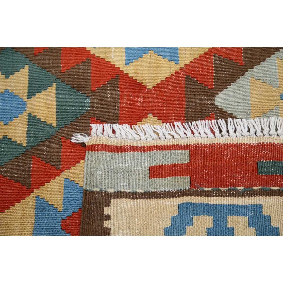 Kafkaas 5x7 Hand Woven Washable Wool Rug - Colorful